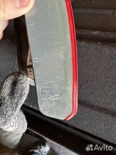 Задний фонарь kia rio левый