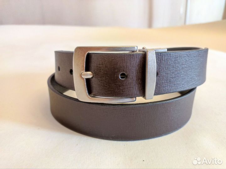 Ремень мужской кожаный коричневый Henderson Новый