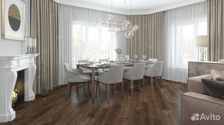 Кварцвиниловая плитка Alpine floor Real Wood Дуб М