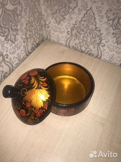 Шкатулка деревянная хохлома