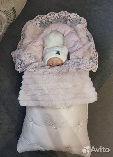 Конверт на выписку для девочки зима