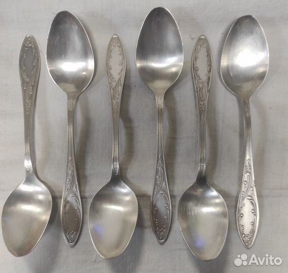 Набор столовых ложек. 6 шт. мнц. Мельхиор. СССР
