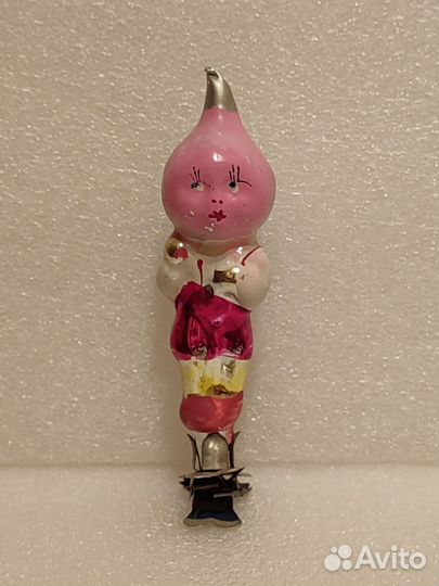 Ëлочная игрушка. Чиполлино. Стекло. СССР