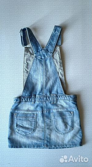 Джинсовый сарафан для девочки рост 140-146