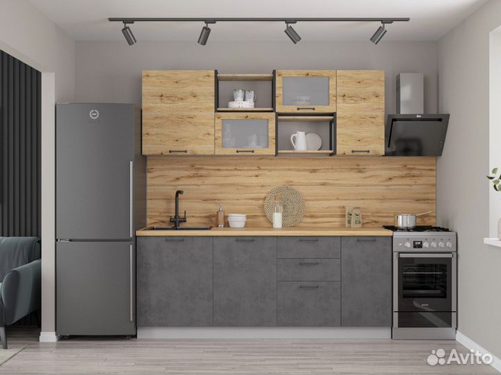 Кухня бетон лофт (кухня за 3 дня)