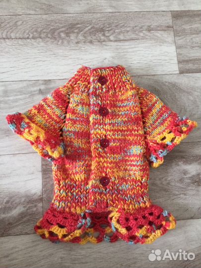 Вязаное платье / вязаная кофта для собачки новые