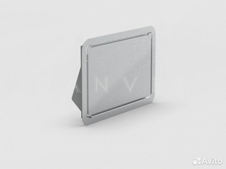 Врезной лючок для мусора (нержавеющая сталь)