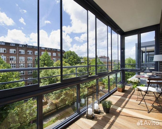 Окна алюминиевые новые