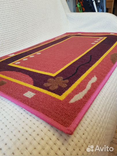 Коврик для ванной розовый голубой