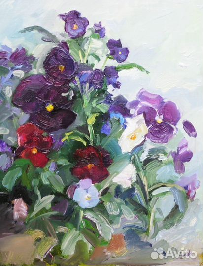 Картина маслом, цветы 