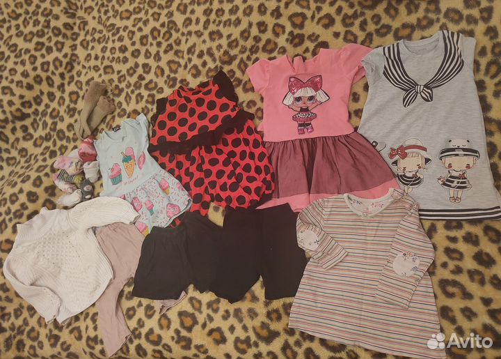 Детские вещи на девочку пакетом 86 92