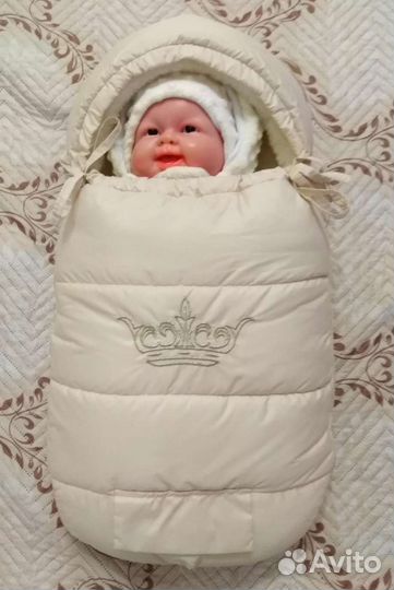 Зимний конверт на выписку