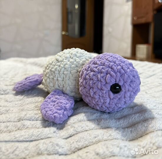 Черепашка из плюшевой пряжи