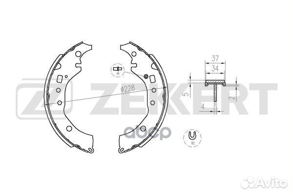 Колодки торм. бараб. задн. Toyota Allion (T26