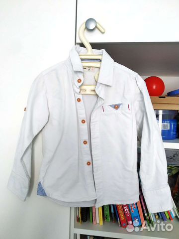 Рубашка белая для мальчика 104