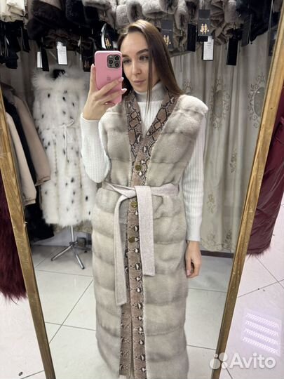 Жилет норковый 125 см