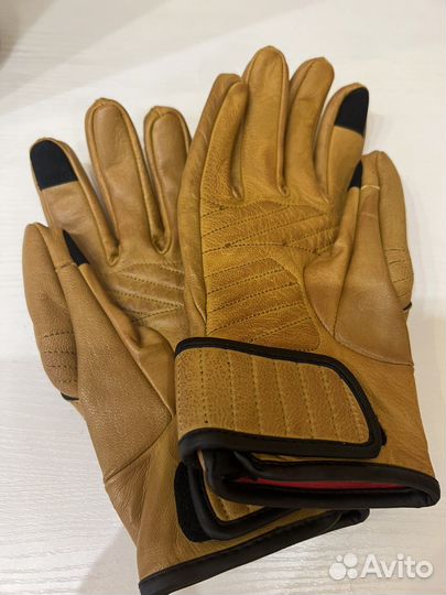 Мото перчатки кожаные torc Carson Gold, L, XL