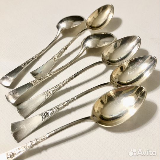 Винтажные серебряные ложки чайные Швеция 830 проба