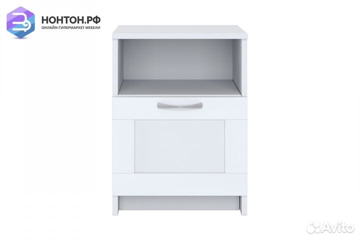Тумба прикроватная Сириус белая 1 ящик