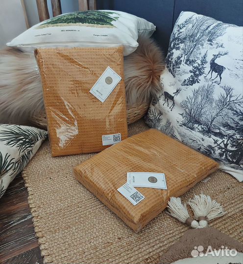 Покрывало hm home Плед вафельный zara home h&m