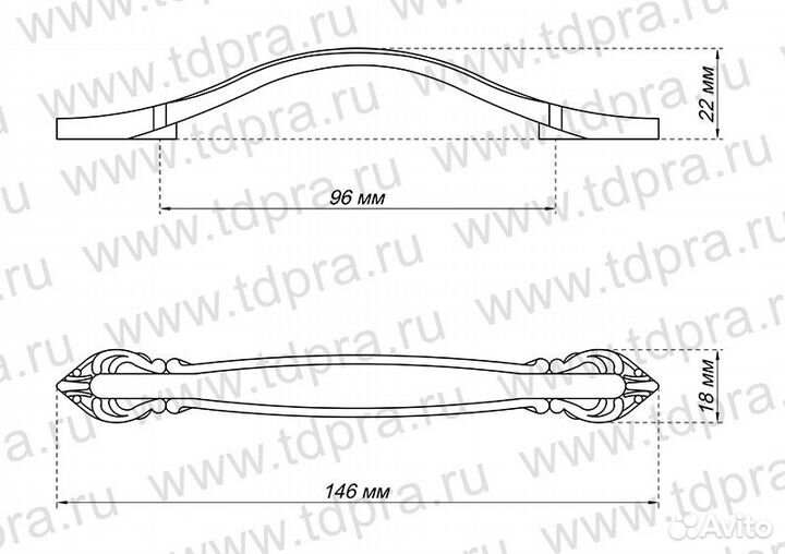 Ручка-скоба 96мм бронза RS-011-ва