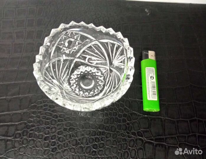 Хрустальная маленькая вазочка времён СССР / Ретро