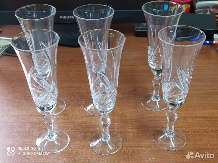 Набор фужеров высоких Богемия хрусталь