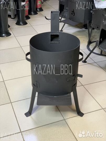Печь для казана с трубой