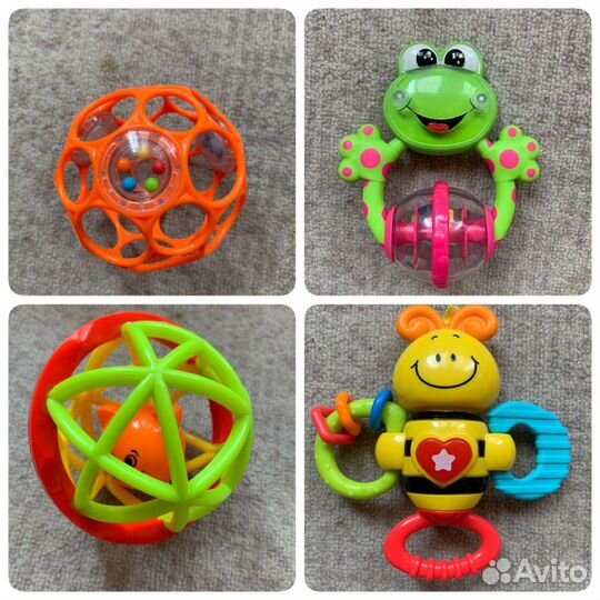 Погремушки и развивающие игрушки для малышей