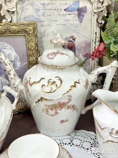 Антикварный чайный сервиз Limoges