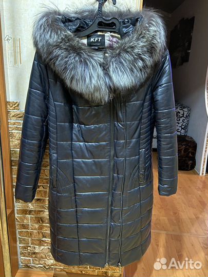 Плащ кожаный зимний женский