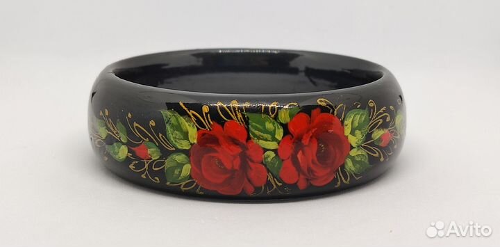 Браслет с авторской росписью Цветы