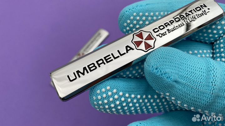 Шильдик 2 шт Umbrella Corporation надпись Амбрелла