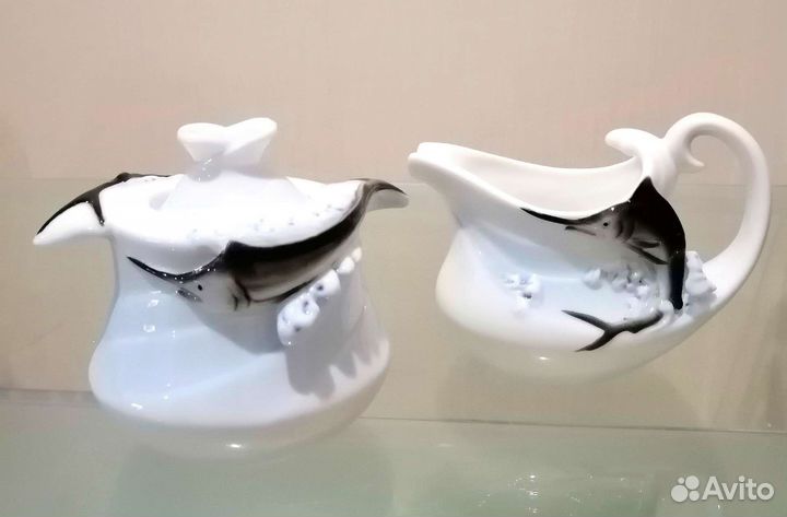 Набор сливочник и сахарница Осетр