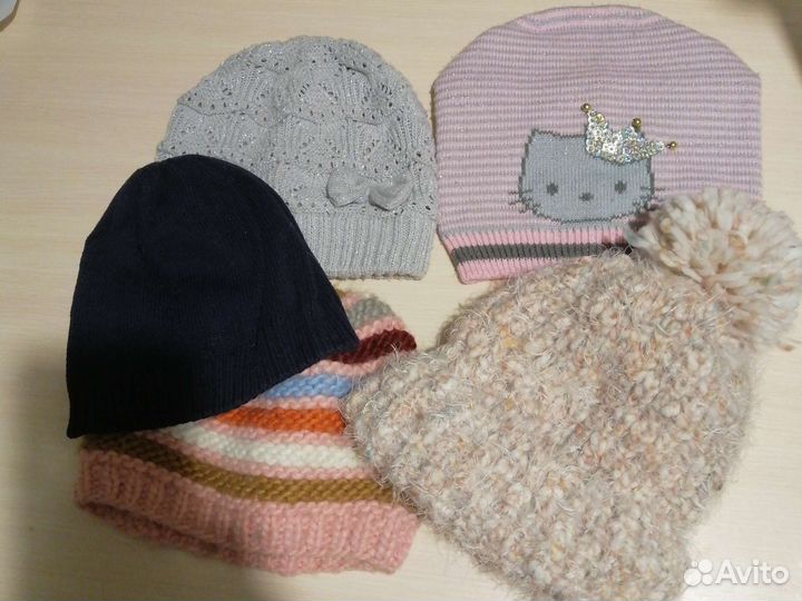 Шапки для девочек 52-54 (пакет)