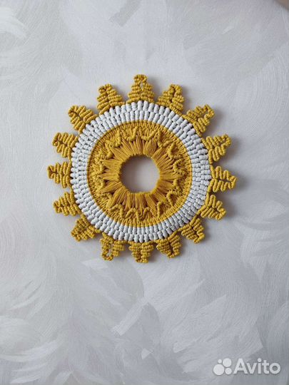 Панно макраме мандала