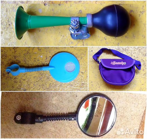 Сумка на руль, зеркало, клаксон велосипед/самокат