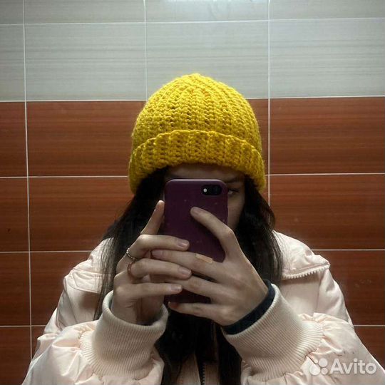 Шапка женская вязаная ручная работа