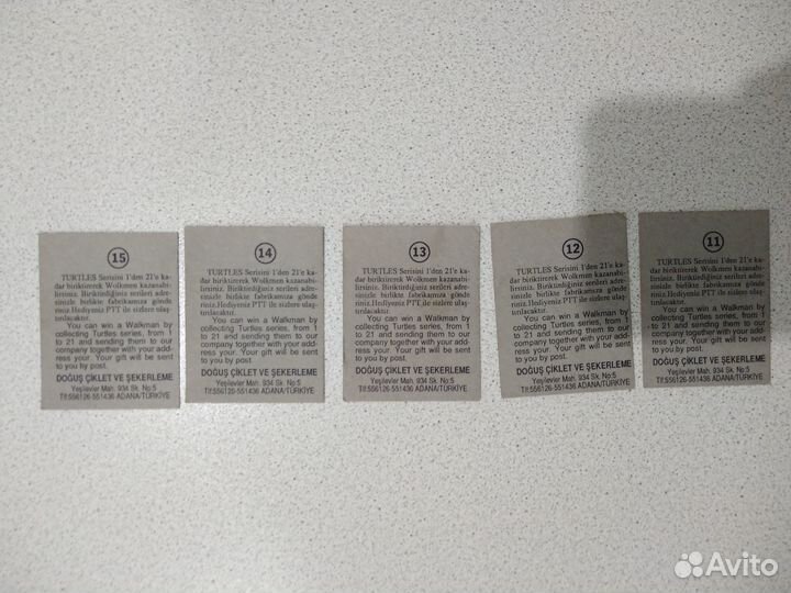 Картон черепашки ниндзя 90-х (белый фон)