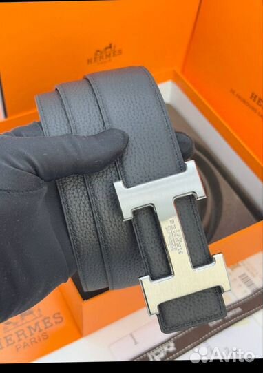 Ремень мужской Hermes, кожа натуральная