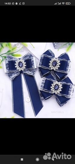 Школьный комплект бантики+галстук