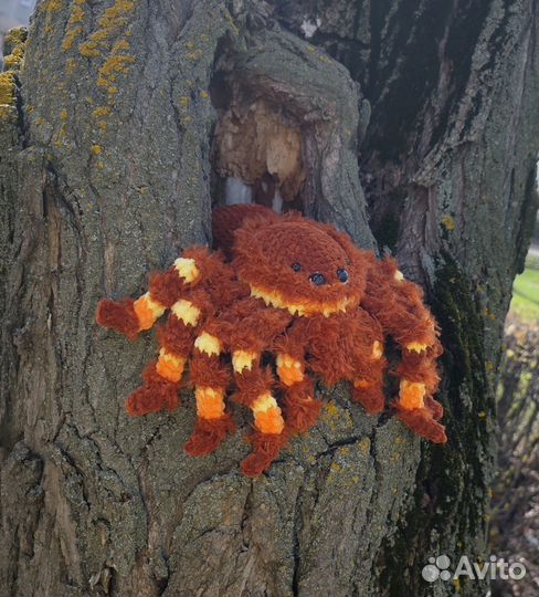 Игрушки вязаные Паук