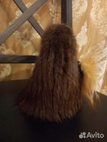 Шапка женская вязаная норка