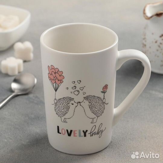 Кружка Доляна «Любовь ежей», 380 мл