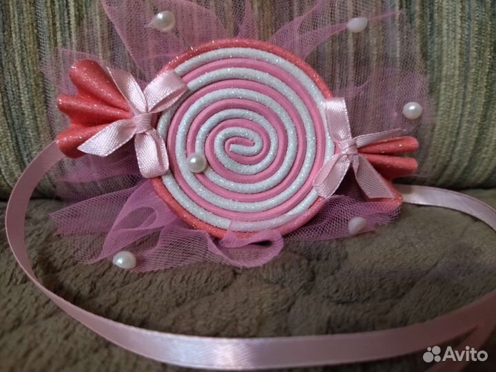 Ободок и браслет конфетка для девочек