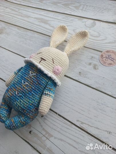 Заяц сплюшка вязаный