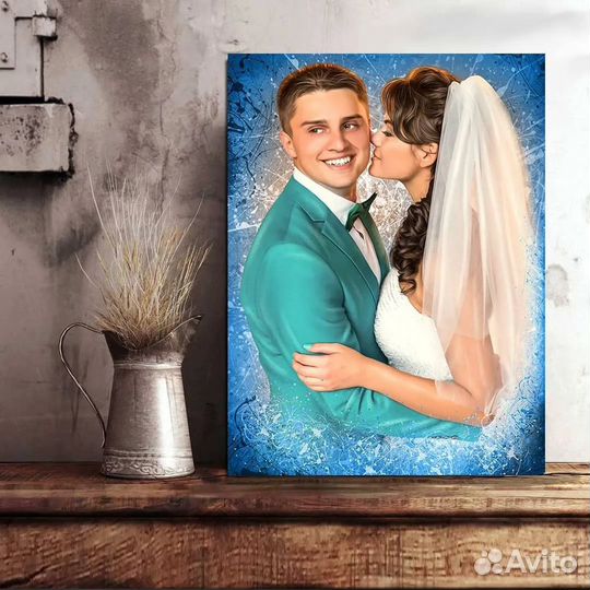 Портрет на холсте на свадьбу