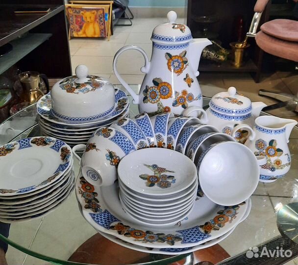 Чайный сервиз 8 персон Kahla 1970-e ГДР