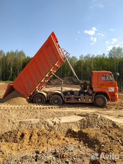 Песок, щебень, услуги самосвала
