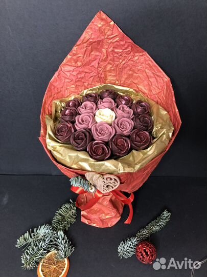 Букет из шоколадных роз. Сладкий подарок